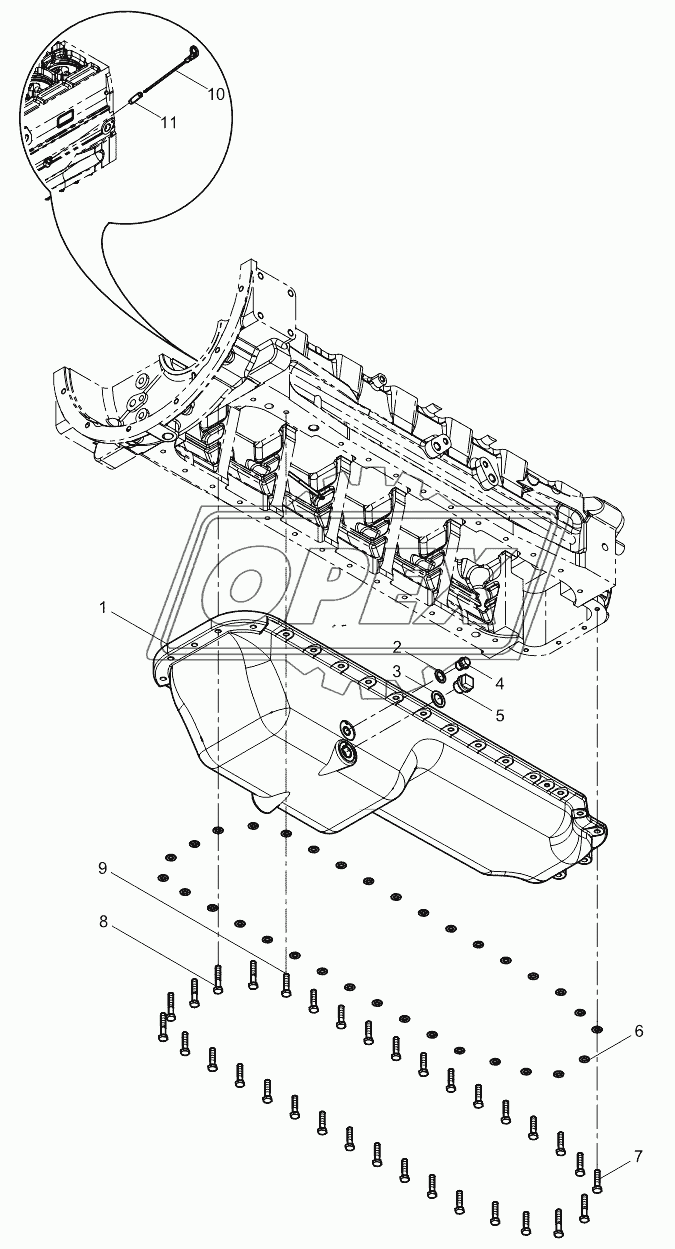 Oil pan assembly