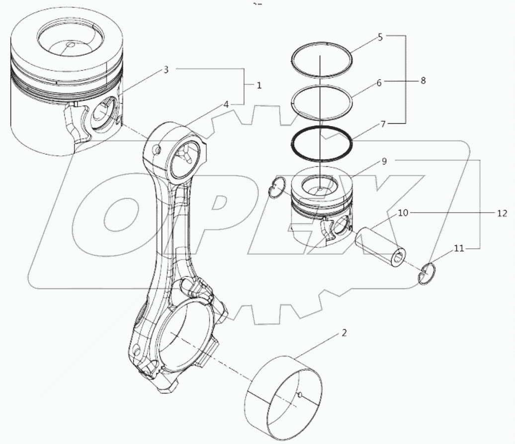  Piston and connecting rod group