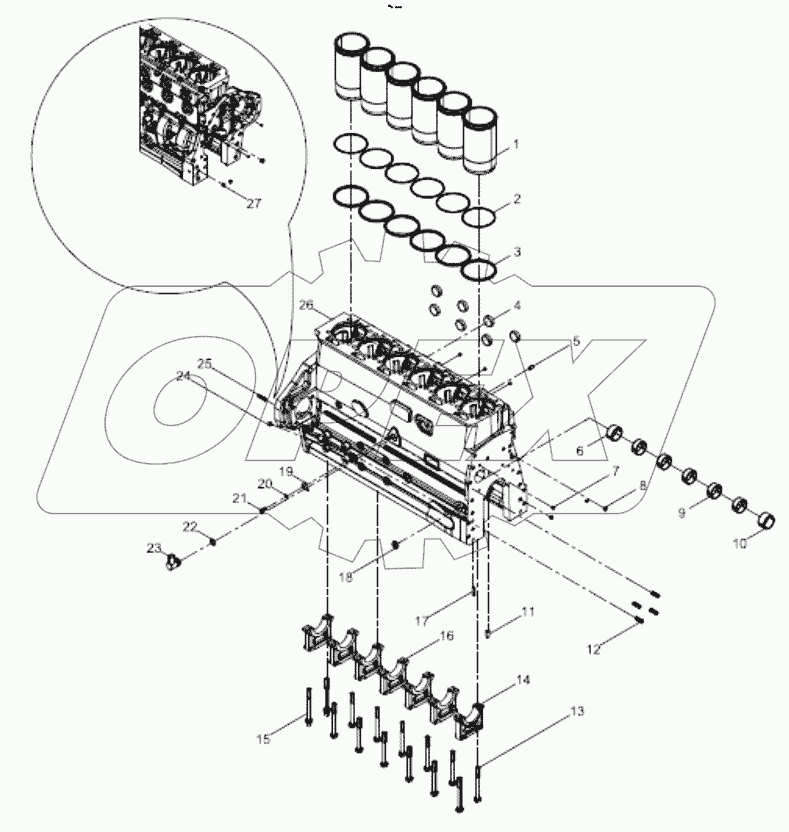  Cylinder block subassembly