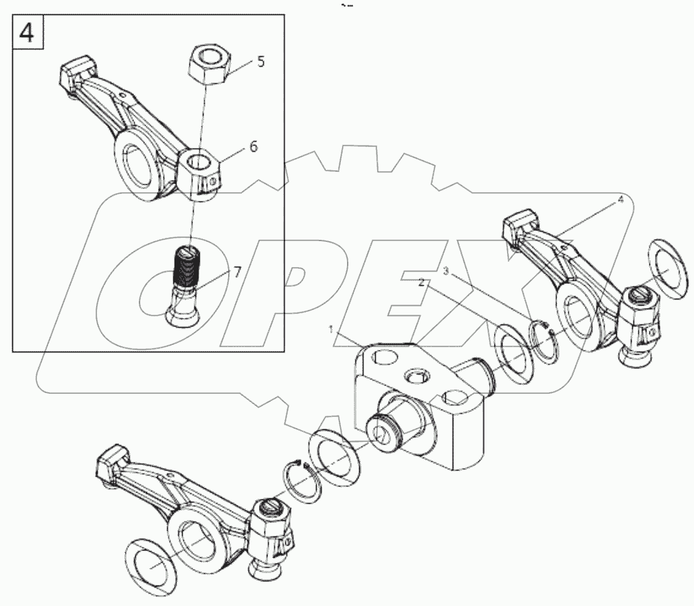  Rocker arm stand assembly
