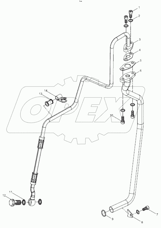  Oil pipe assembly of turbocharger