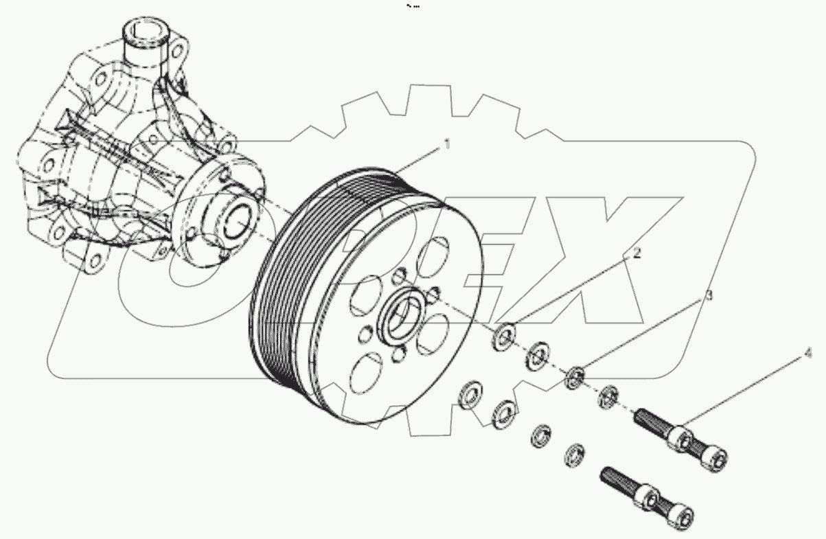  Water pump pulley assembly