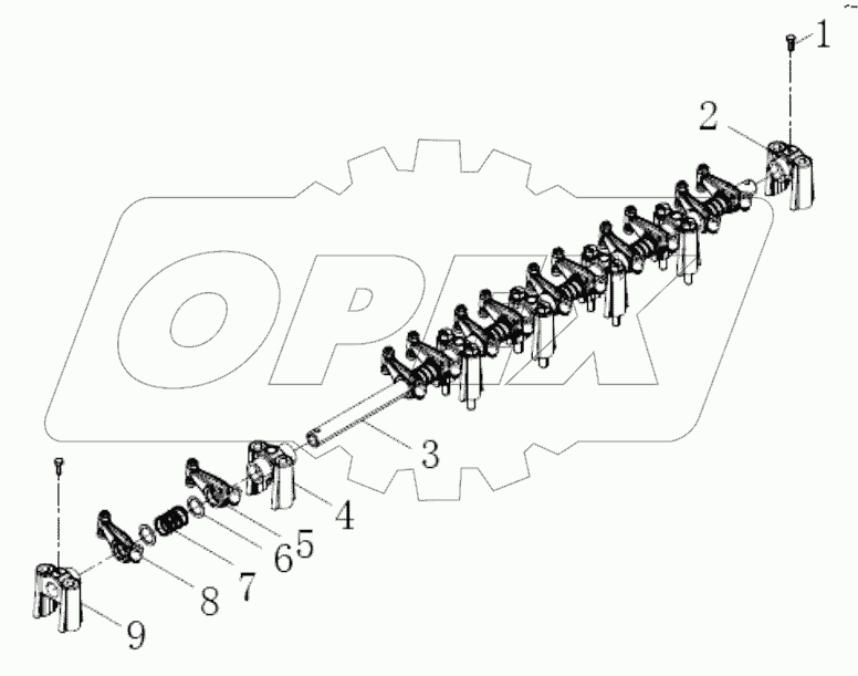 Rocker shaft assembly
