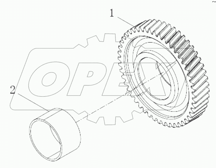  Intermediate gear assembly