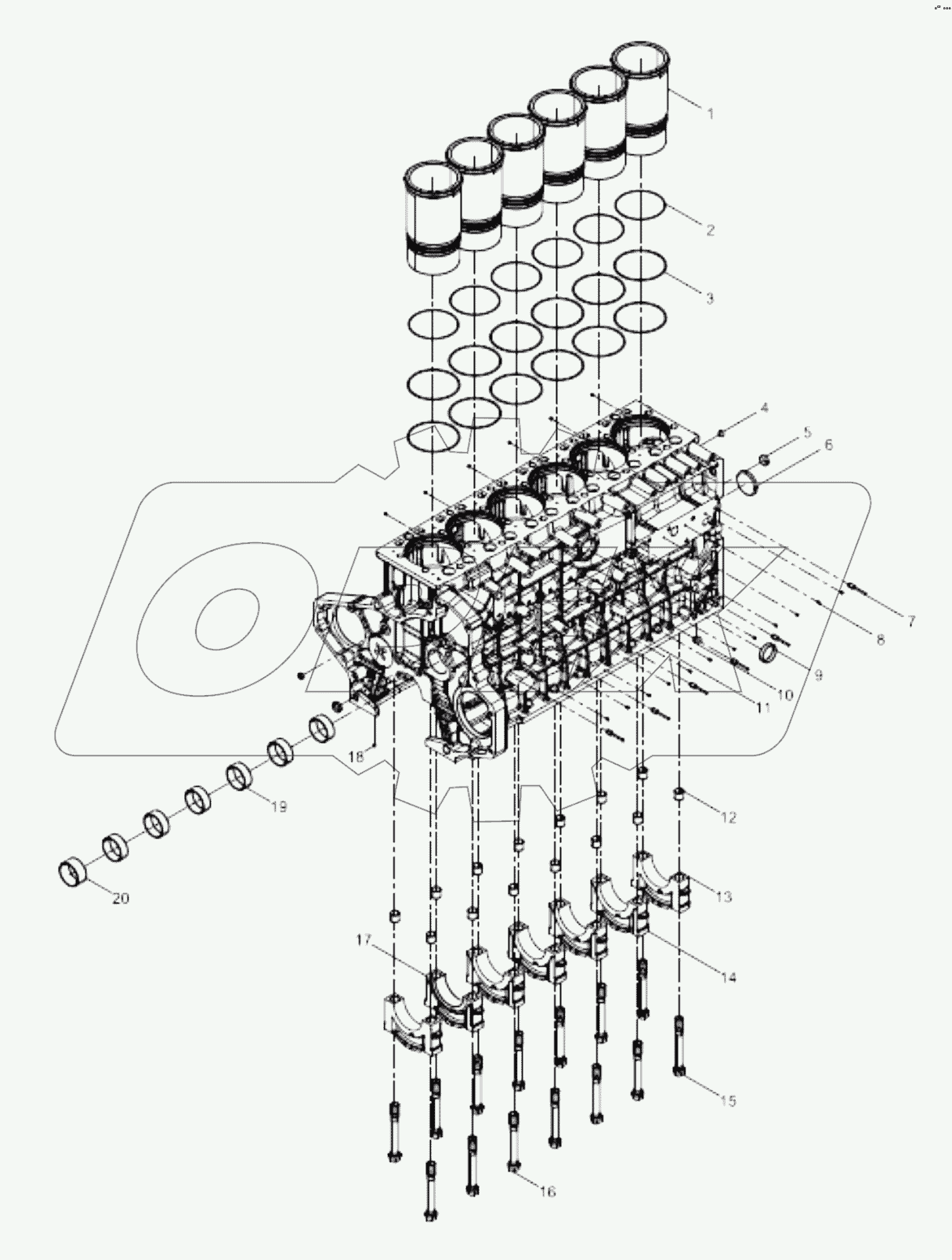  Cylinder block pre-assembly