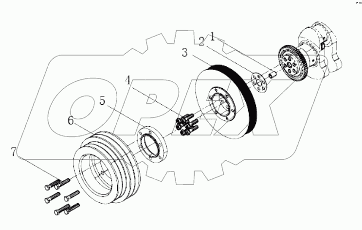  Crankshaft pulley combination