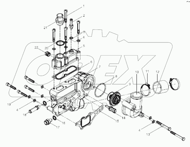  Outlet pipe combination group