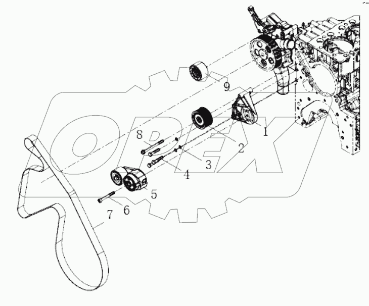  Tensioner and belt combination