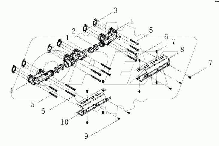  Exhaust pipe combination group