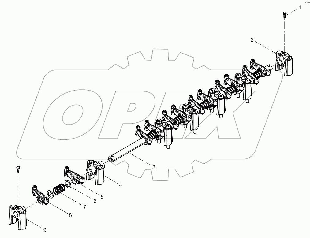  Integrated Rocker Arm Shaft Assembly