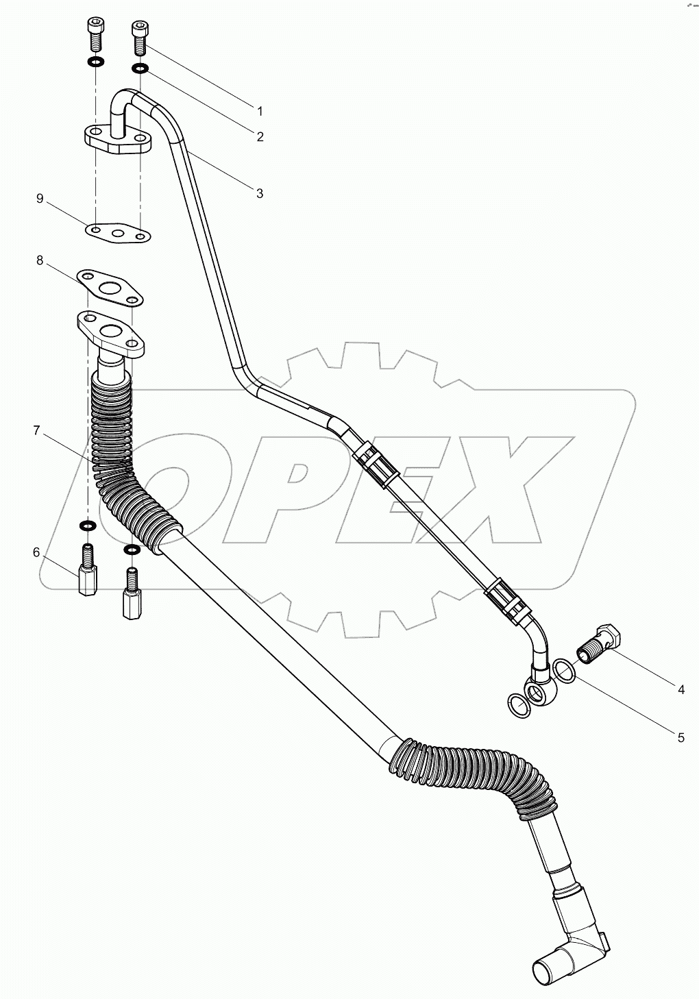  Turbocharger Oil Pipe Group