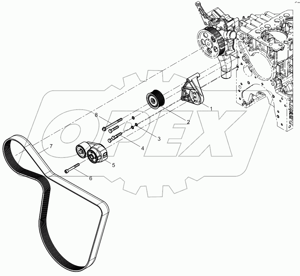  Tensioner And Belt Group