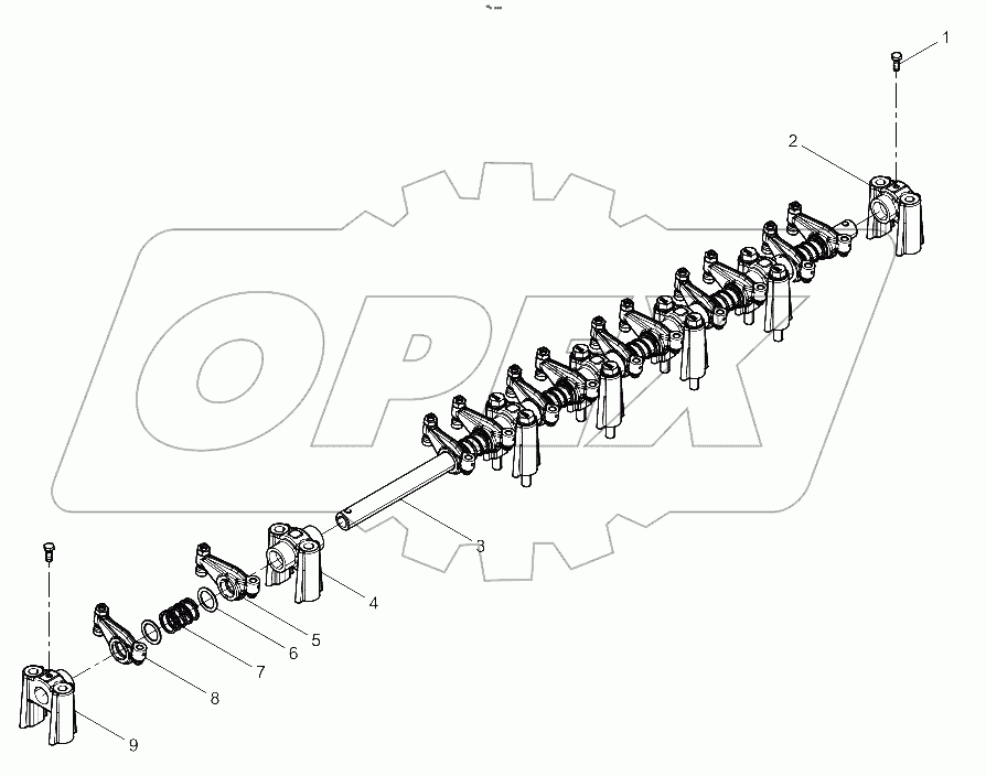  Integrated Rocker Arm Shaft Assembly