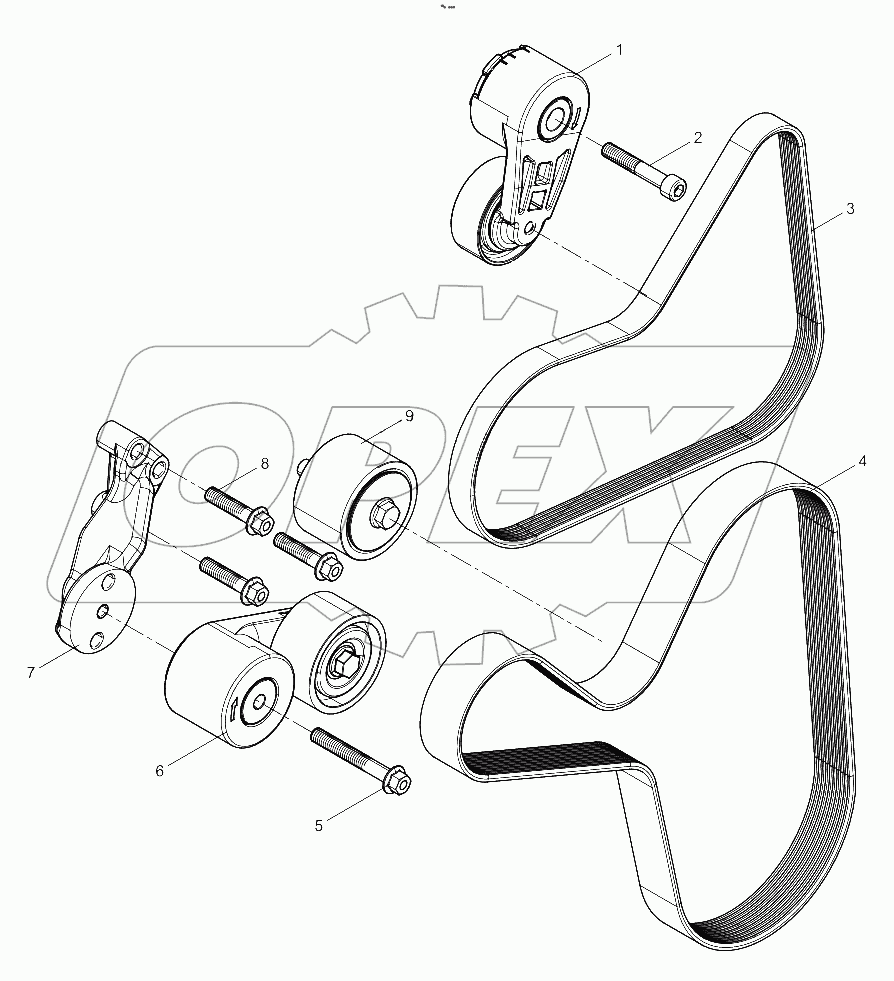  Tensioner And Belt Group