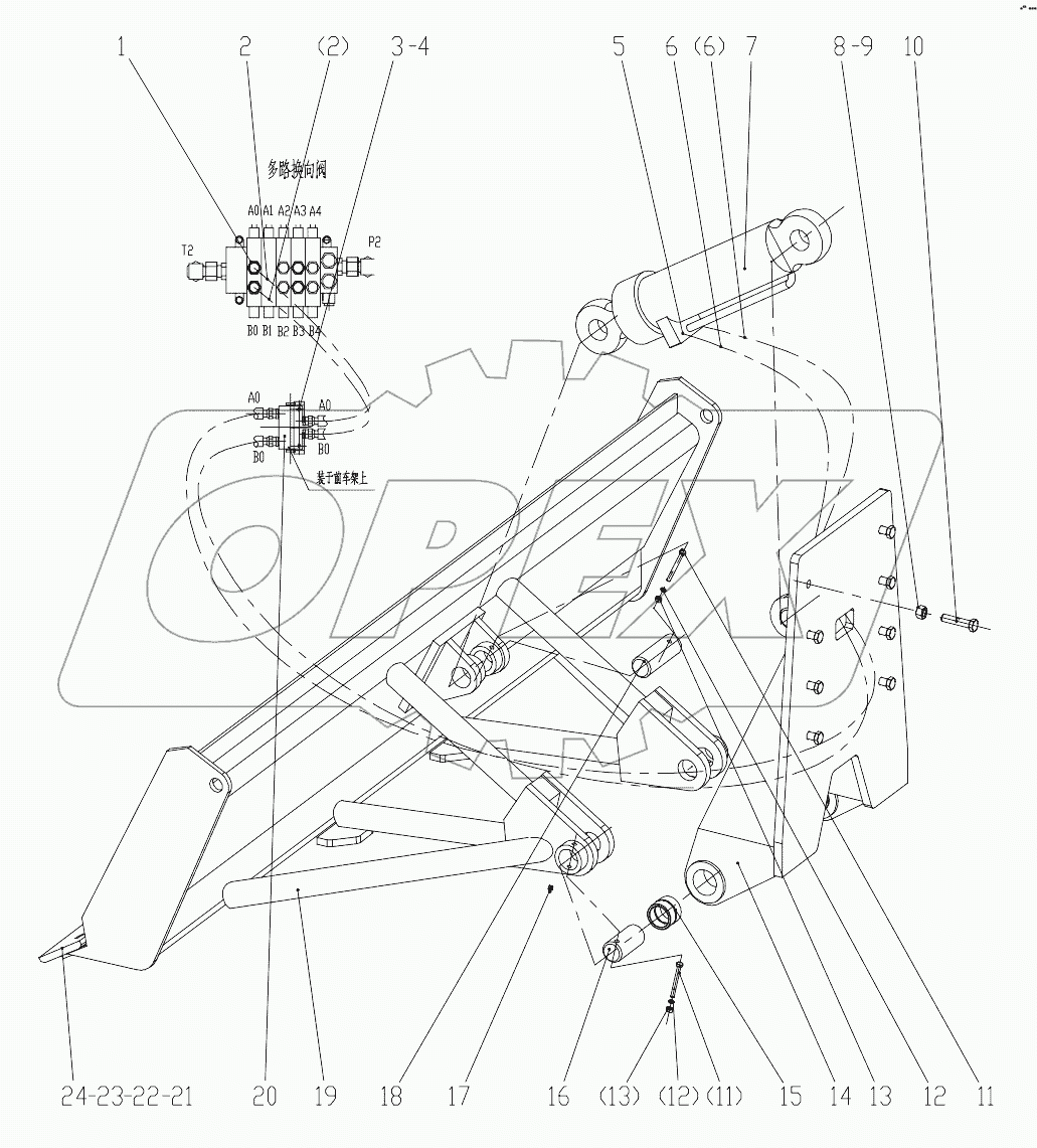  Front-mounted Dozer Blade