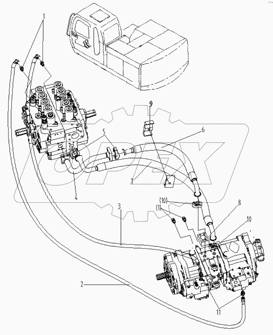  REVOLVING FRAME PIPING (2) (PAKER MCV)