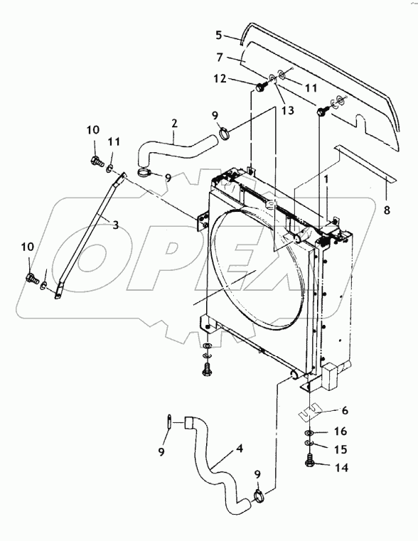  RADIATOR SUPPORT: SN -2884
