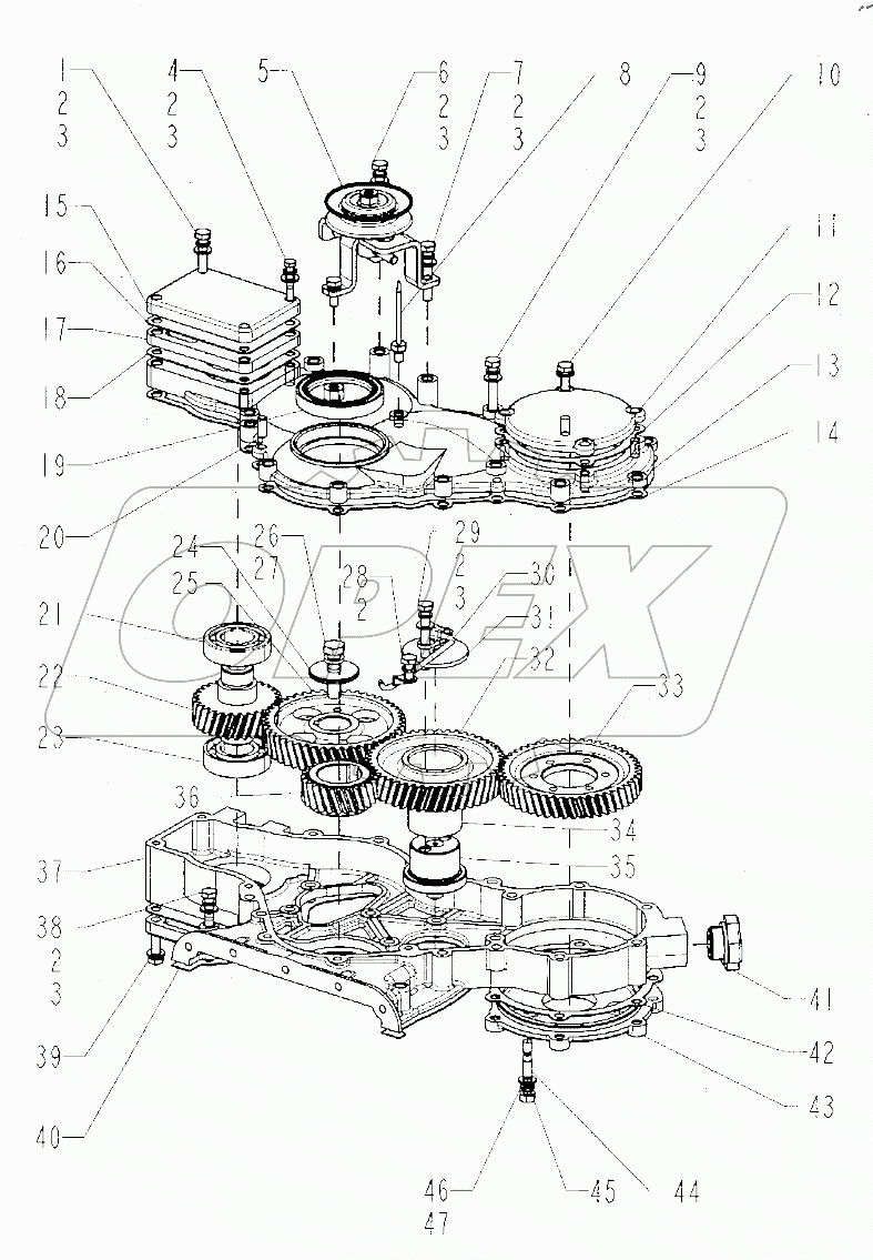  Timing gear train assembly