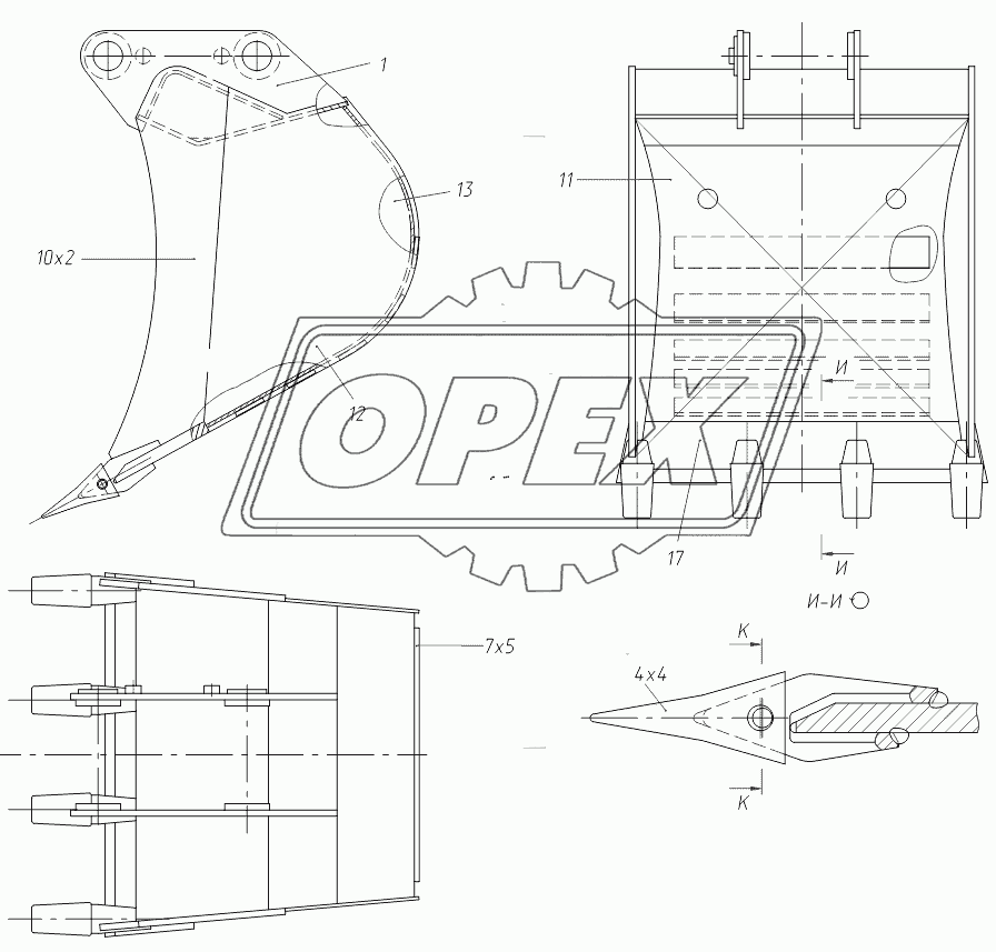 312002805100 10 Ковш обратной лопаты