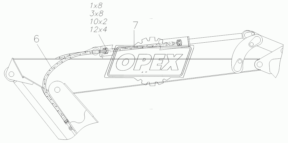 314902380550 00 Гидроразводка рукояти 2800