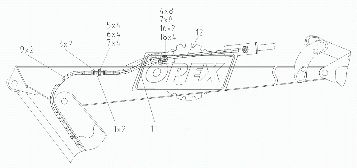 314902380600 00 Гидроразводка рукояти 3400