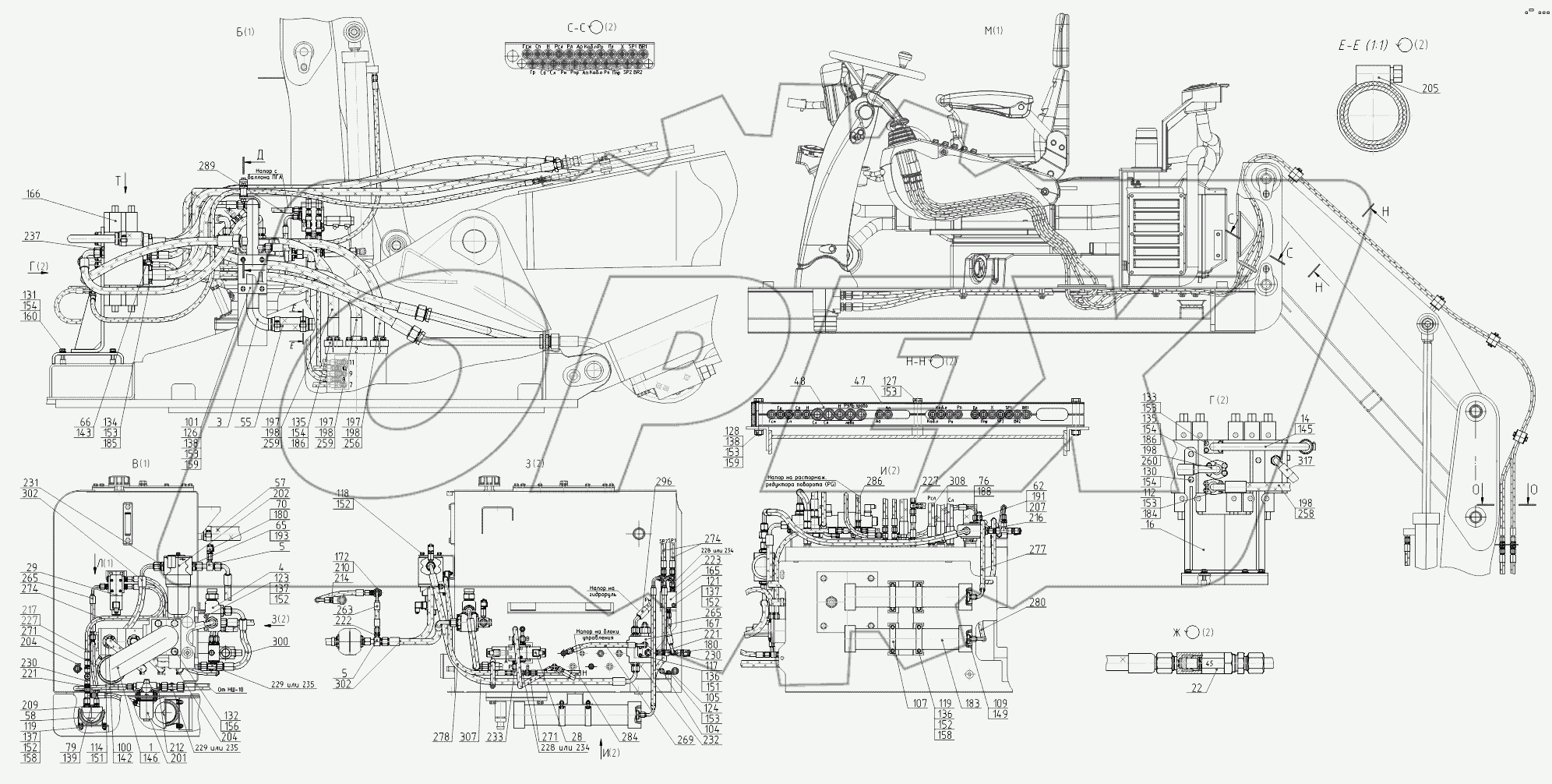 318538001000 00 Трубопроводы на поворотной платформе