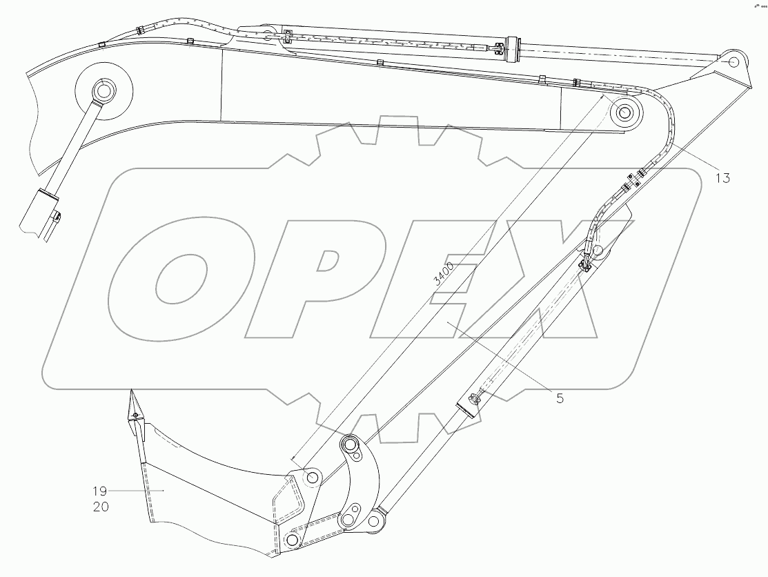 318902100000 00 Рабочее оборудование обратной лопаты