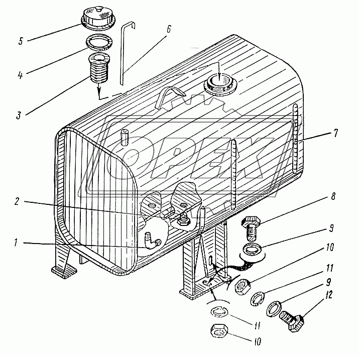 Бак топливный (ЭО-3323.01.16.000)