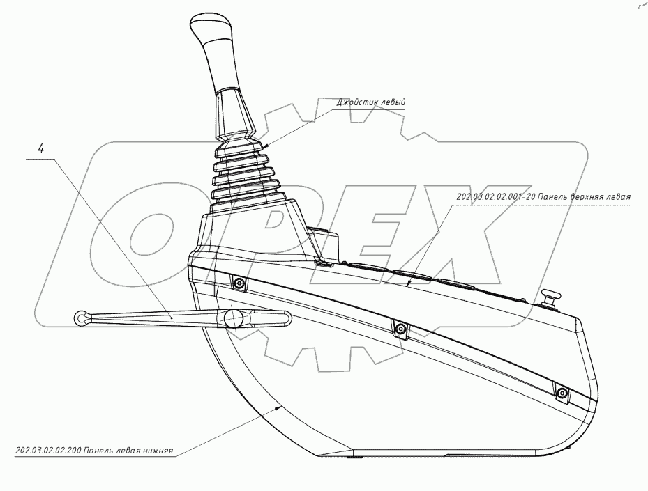  Механизм отключения пульта. 405-00-25.04.000