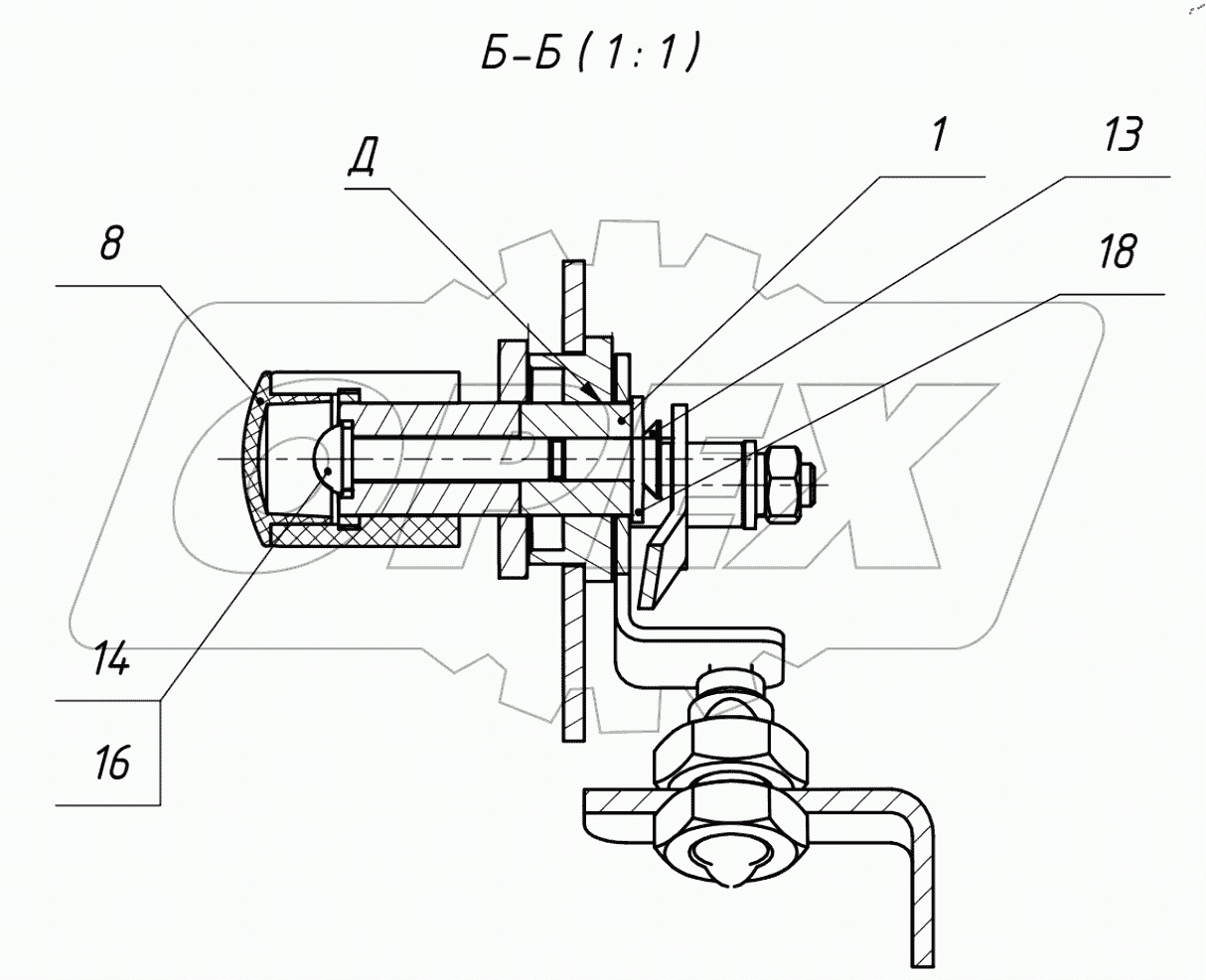  Механизм отключения пульта. 405-00-25.04.000