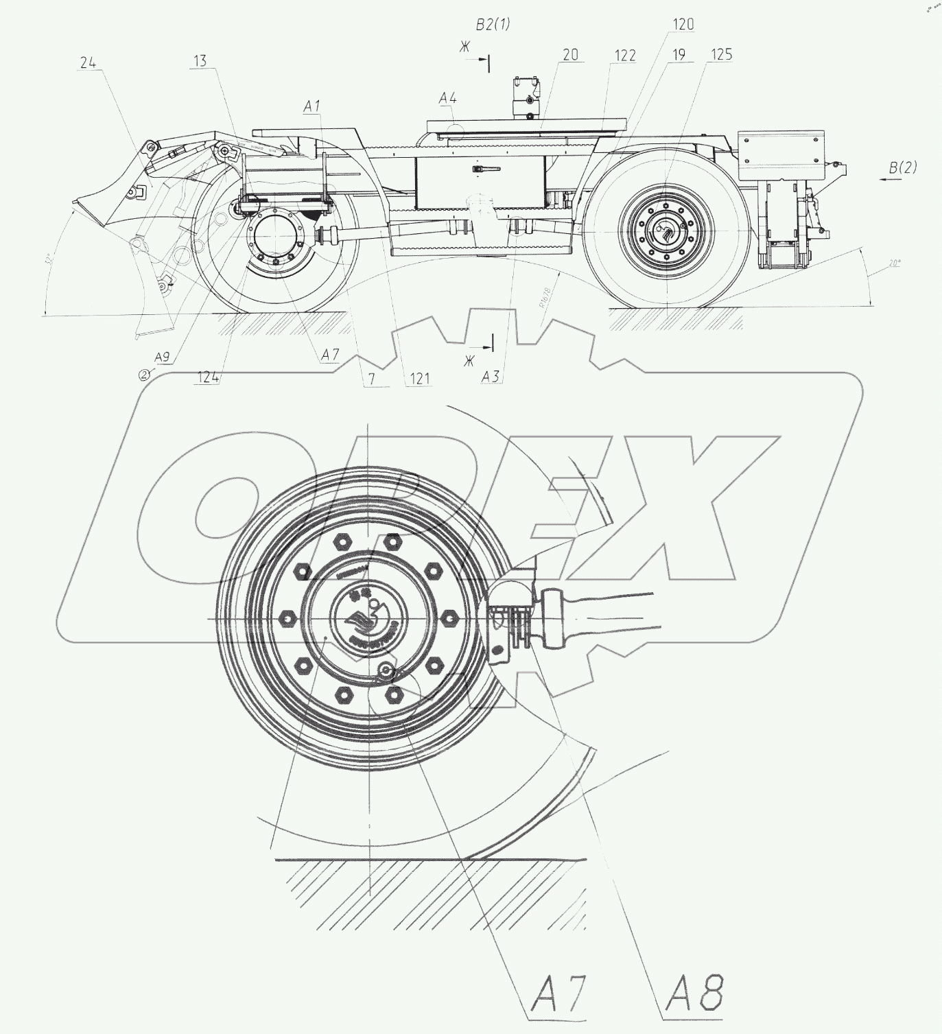  Ход пневмоколесный