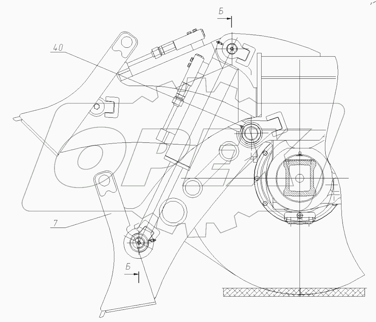  Установка отвала. 160-00-50.70.000