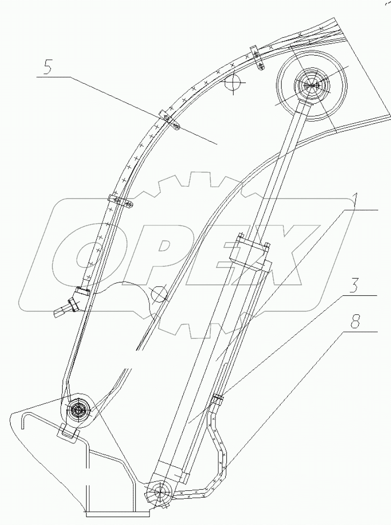  Гидрооборудование стрелы. 170-52-81.00.000