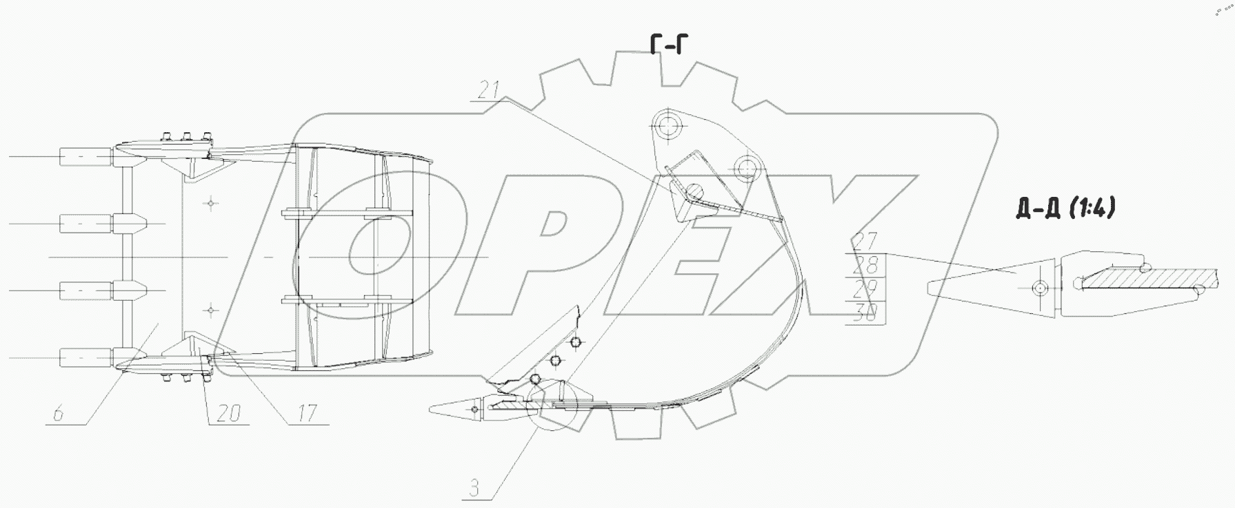  Ковш обратной лопаты. 150-00-80.80.300