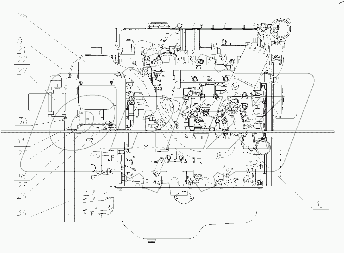  Установка предпускового подогревателя. 175-33-21.00.100