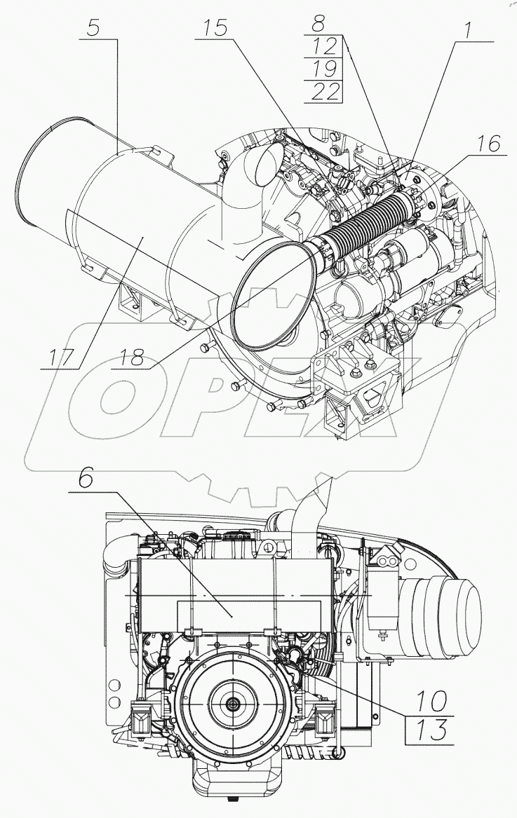  Установка глушителя. 175-20-28.01.000-38