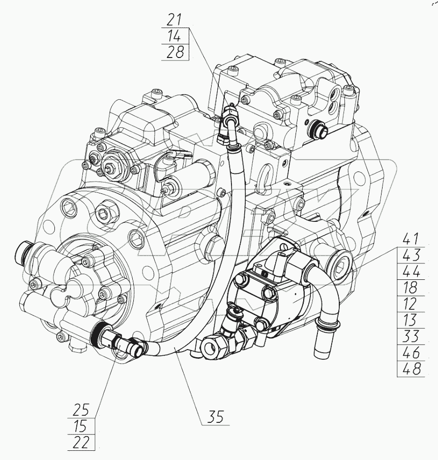  Подключение насоса. 170-70-41.20.000
