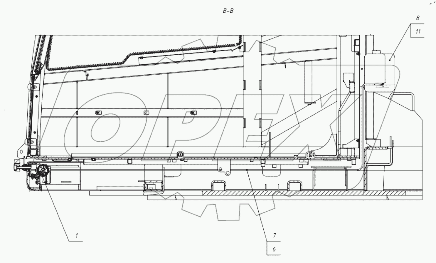  Установка стеклоочистителя. 272.21.00.00.000
