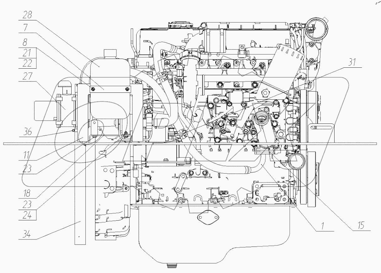  Установка предпускового подогревателя. 195-20-10.00.000