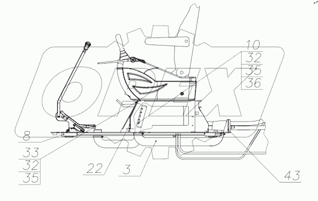  Управление экскаватором. 200-70-25.00.000