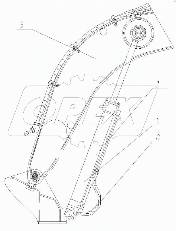  Гидрооборудование стрелы. 200-00-81.00.000