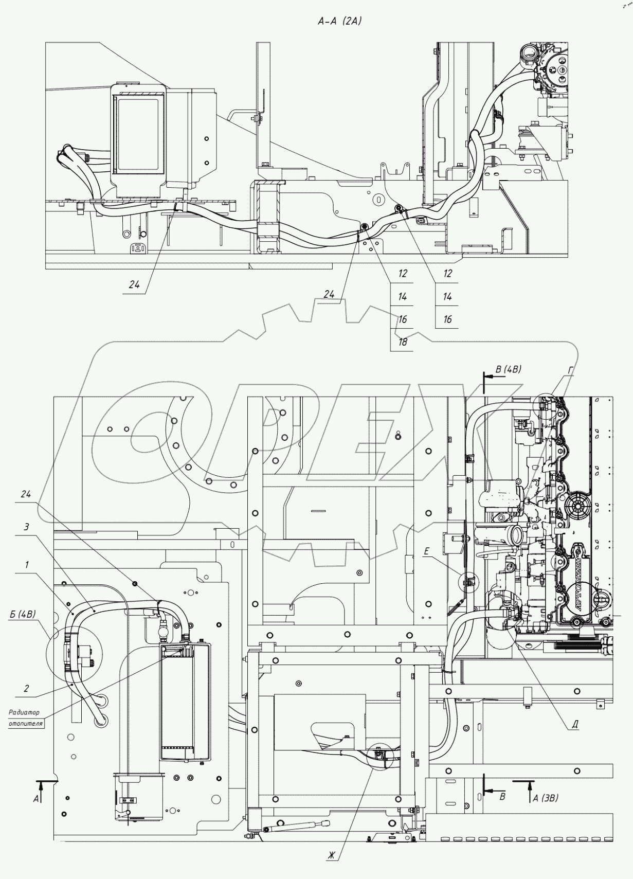  Подключение отопителя. 202.25.00.00.000