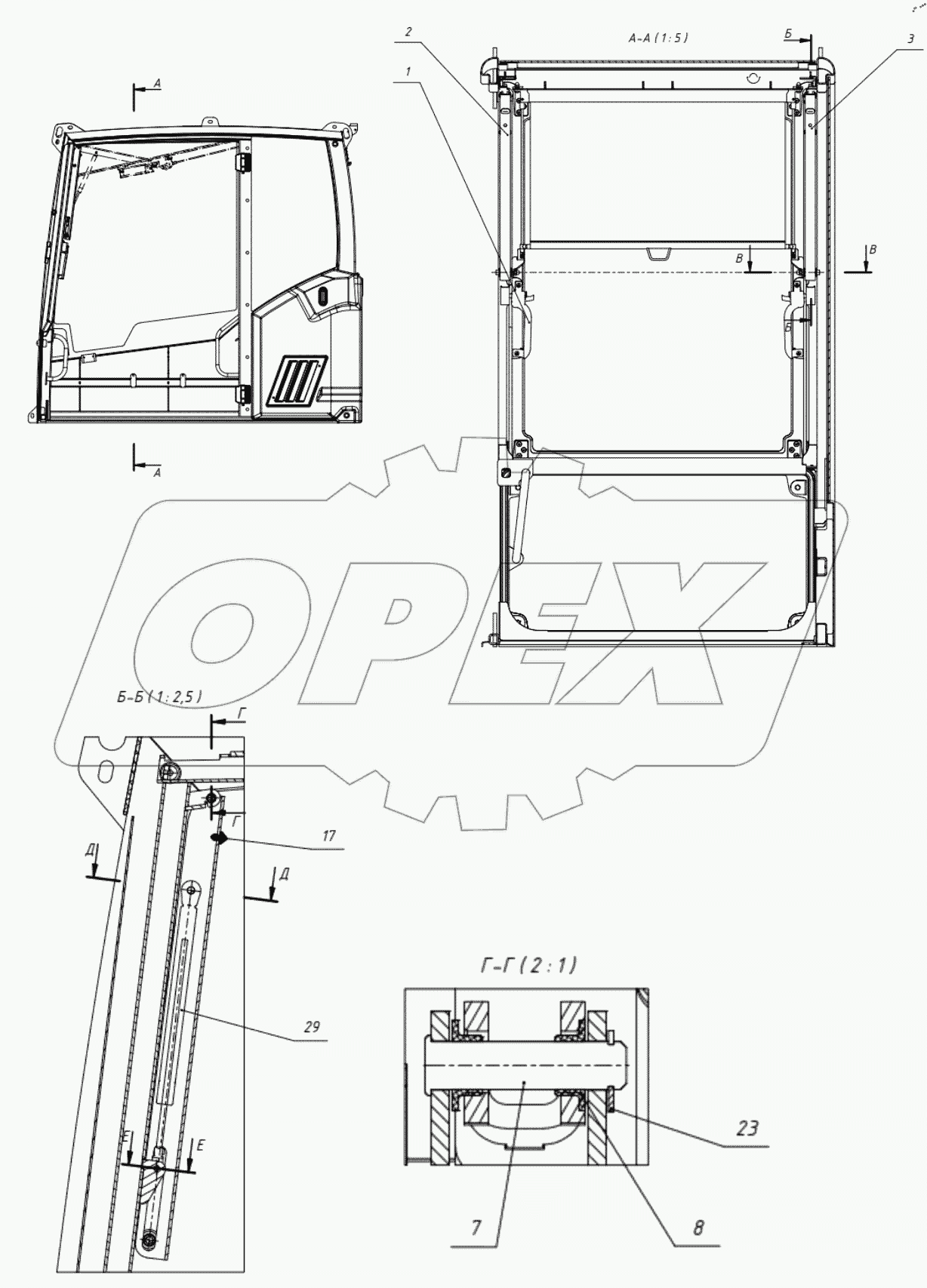  Установка передней рамки. 405-00-23.30.000