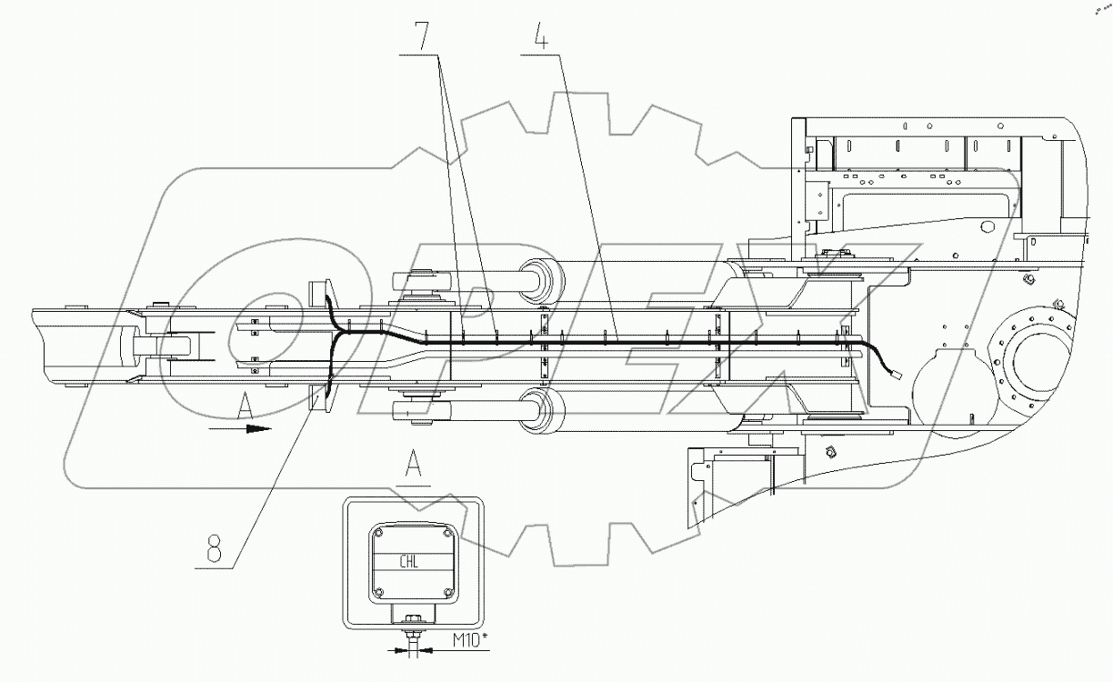  Электрооборудование стрелы. 220-70-30.10.000