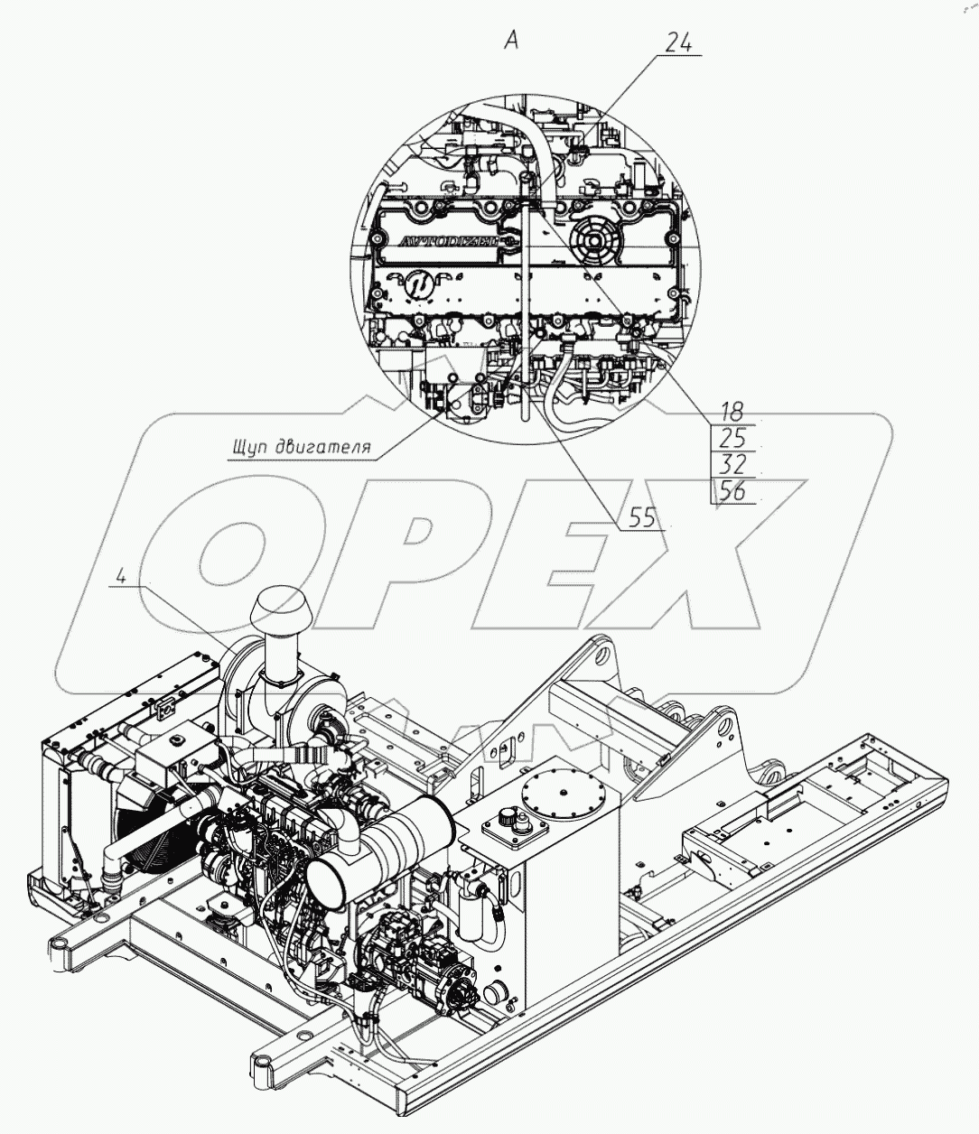  Установка силовая. 225-05-28.00.000-04