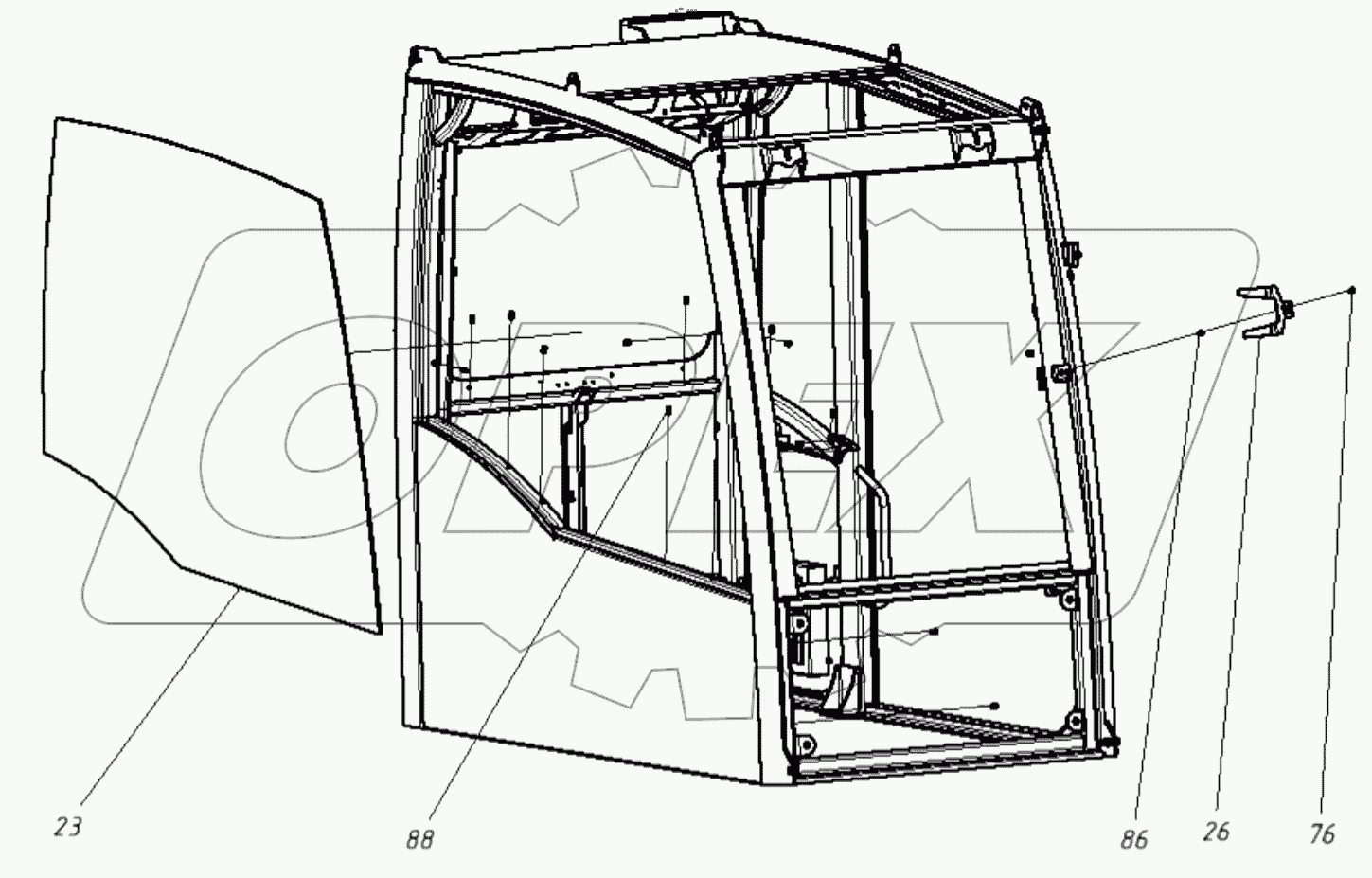  202020100000 00 Кабина в сборе