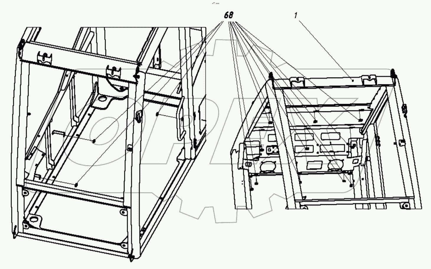  202020100000 00 Кабина в сборе
