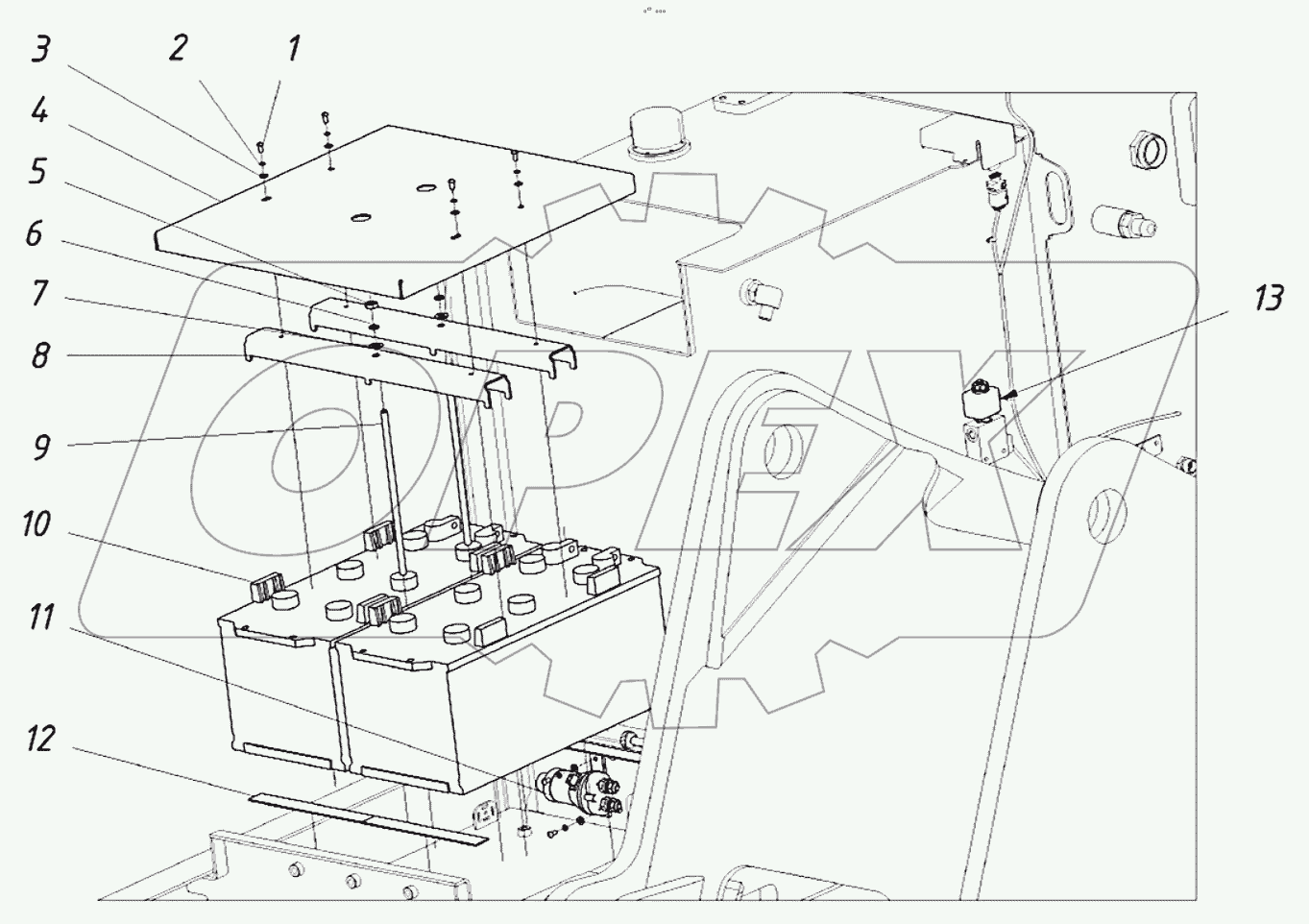  Установка АКБ