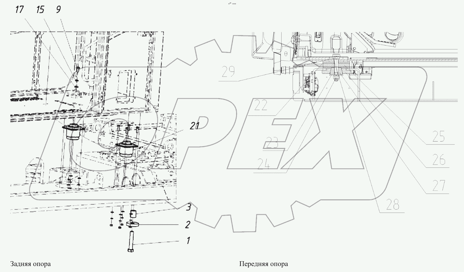  202180000000 00 Установка опор кабины