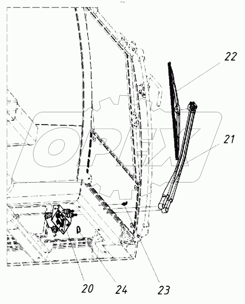  202130000000 00 Установка стеклоочистителя